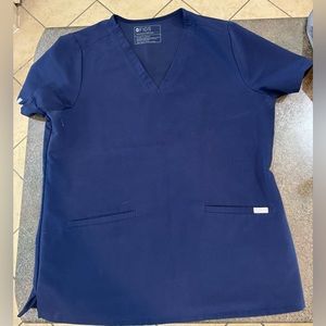 FIGS navy blue scrub top